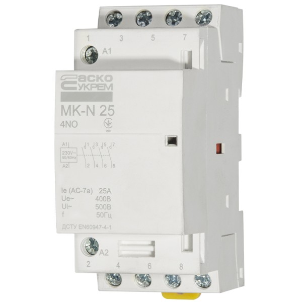 Модульный контактор Аско-Укрем MK-N 4P 25A 4NO (A0040030027) - фото №3