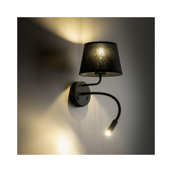 Бра, настінний світильник Tk Lighting 10203 Maja E27+G9 2x15+8W IP20 Bk - фото №1