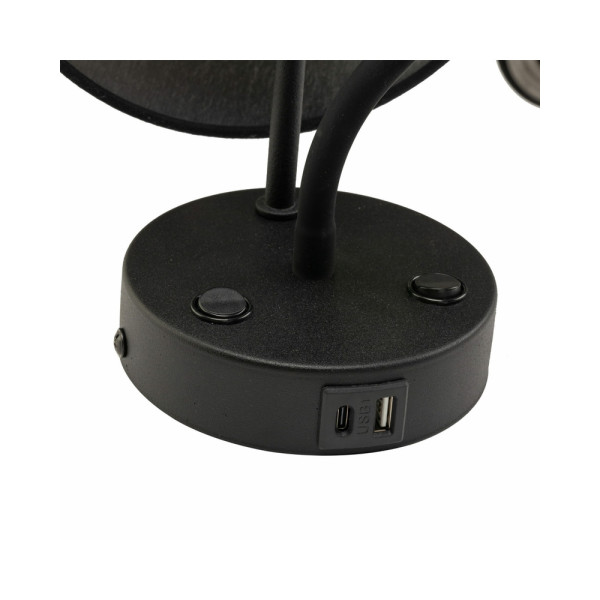 Бра, настінний світильник Tk Lighting 10203 Maja E27+G9 2x15+8W IP20 Bk - фото №2