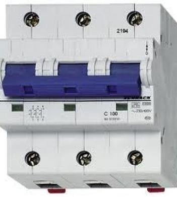 Автоматичний вимикач підвищеного струму BR9 3P 100А C, Schrack Technik