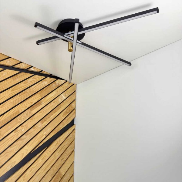 Світильник LED RIXOS 60W 4000K IP20 поворотний пісочно-чорний + золото Violux ( 200170 )