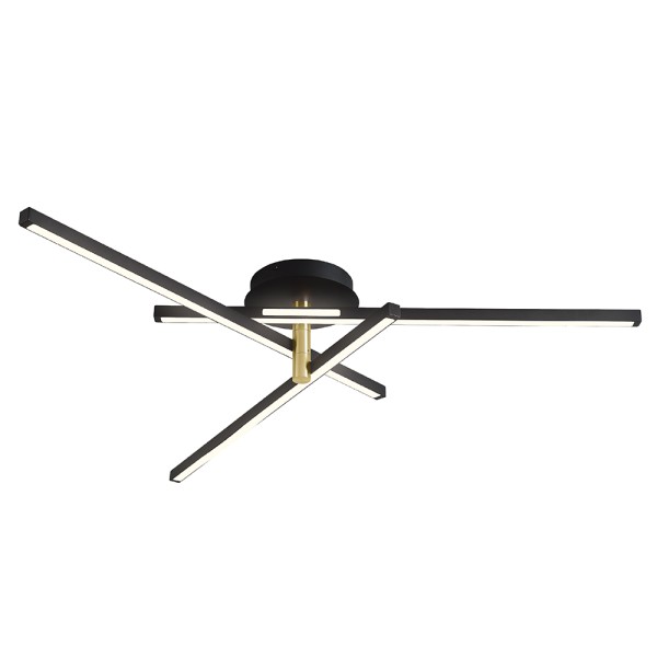 Світильник LED RIXOS 60W 4000K IP20 поворотний пісочно-чорний + золото Violux ( 200170 ) - фото №1