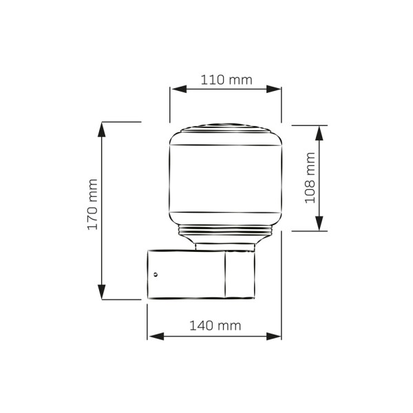 Вуличний світильник Goldlux 331397 Madrid E27 1x12W IP44 чорний - фото №3