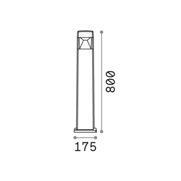 Вуличний світильник Ideal Lux 187884 Cosmo E27 1x10W IP55 сірий - фото №2