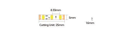 LED лента COLORS 120-2835-12V-IP33 8.4W 770Lm 3000K 5м (D8120-12V-5mm-WW) - фото №1