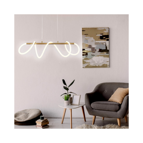 Люстра со светодиодным шнуром Goldlux 327987 Emma Led 1x38W 4000K 4450Lm IP20 Золотой - фото №2