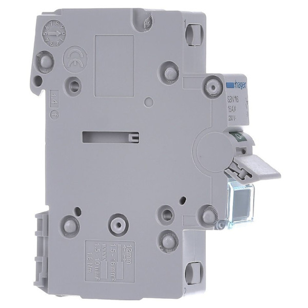 Выключатель нагрузки Hager SBN116 1P 16А/230В 1м - фото №2