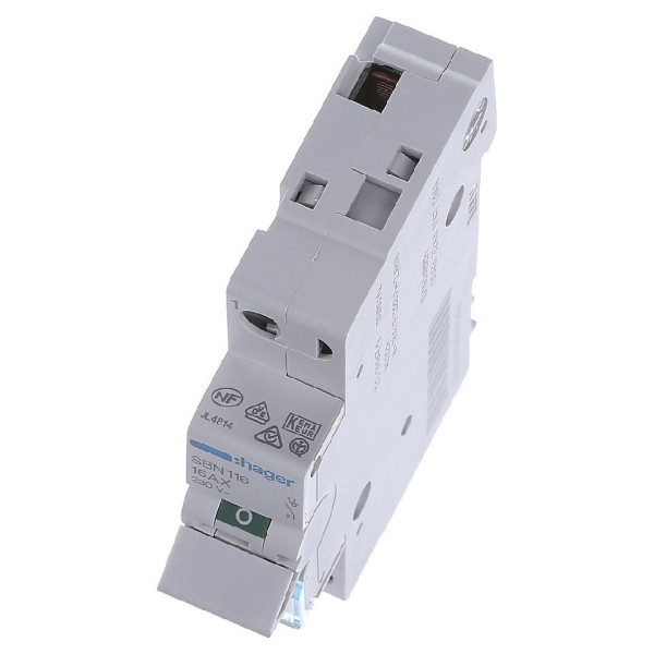 Выключатель нагрузки Hager SBN116 1P 16А/230В 1м - фото №5