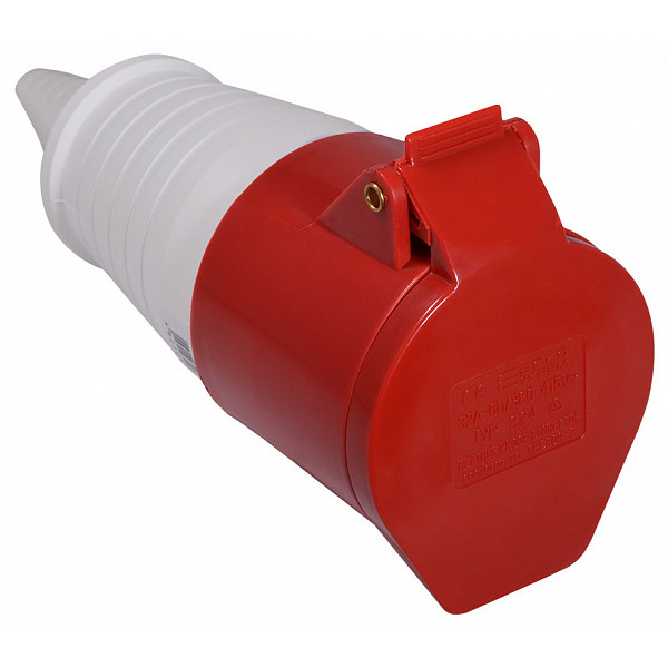 Силовой разъем Аско-Укрем ГП 3Р+РЕ 32А/4 (224) (A0080020005) - фото №2