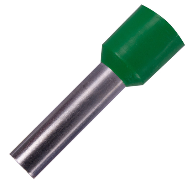 Ізольований втулковий наконечник E.Next e.terminal.stand.e10-18.green 10мм2 зелений, 100шт (s3036065)