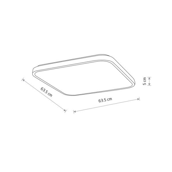 Потолочный светильник Nowodvorski 8133 Agnes Square LED 1x64W 4000K 4900Lm IP44 белый - фото №1
