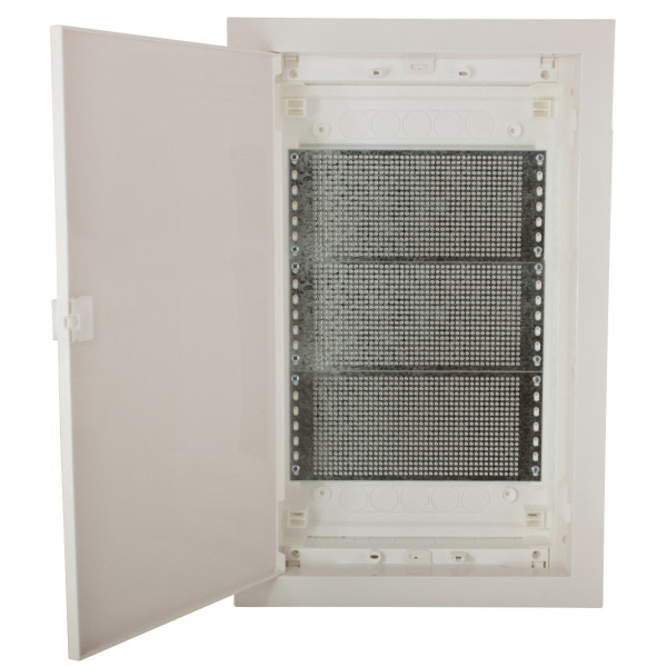 Мультимедійний щиток ETI 001101191 ECG42 MEDIA-PO (перфорована панель та пластикові білі двері)