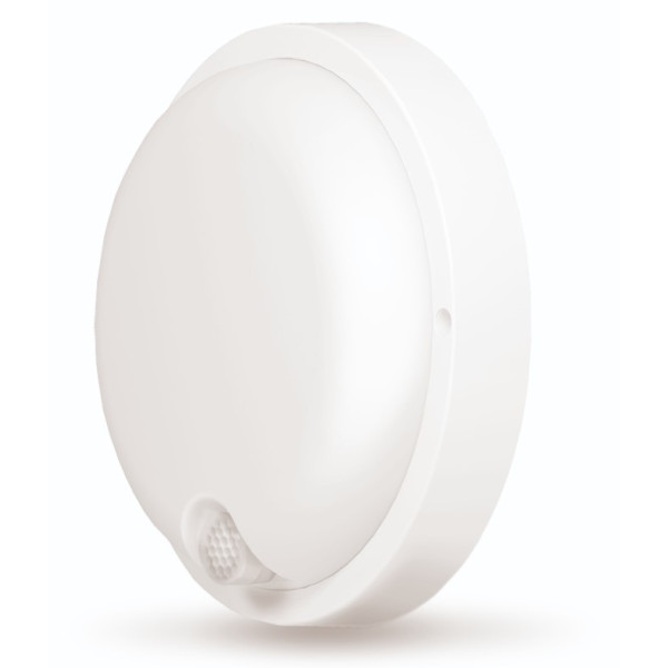 Круглий світильник Videx 12Вт 5000K IP54 із сенсором ІЧ (VL-BHR-125W-SP) білий