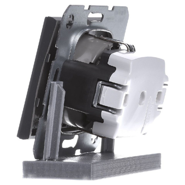 Розетка Berker K.1 47357006 із захистом контактів із заземленням (антрацит) - фото №3