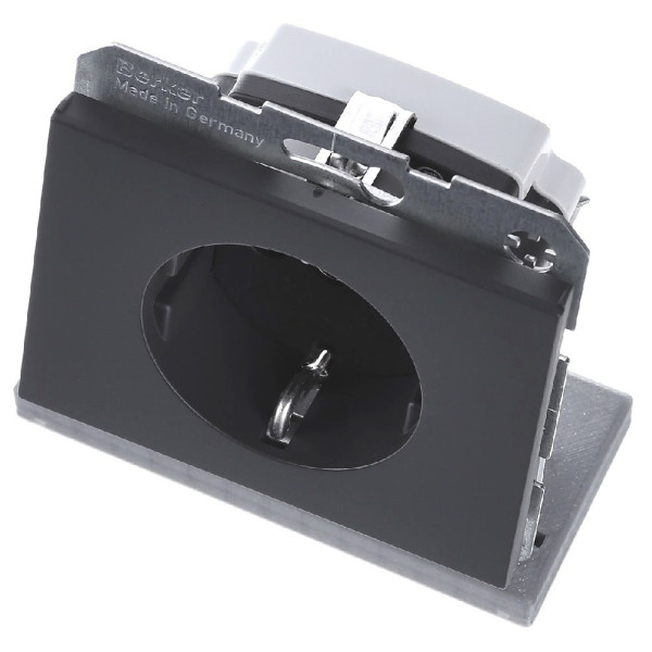 Розетка Berker K.1 47357006 із захистом контактів із заземленням (антрацит) - фото №5