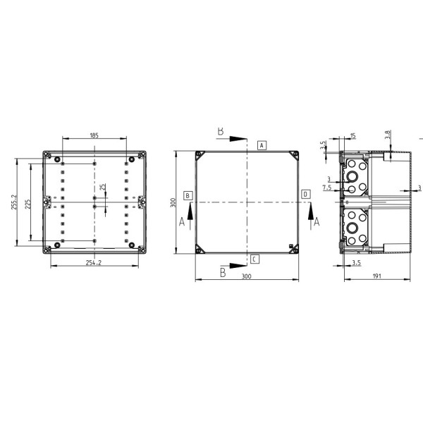 Вологозахищена розподільна коробка Spelsberg AKi 2-gh (sp74390201) IP65 - фото №1