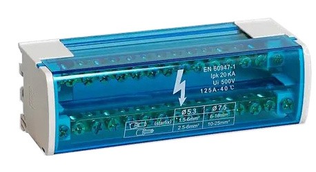 Шина «N» TNSy на DIN-рейку в корпусі ШНК 2х15 груп (TNSy5500200)