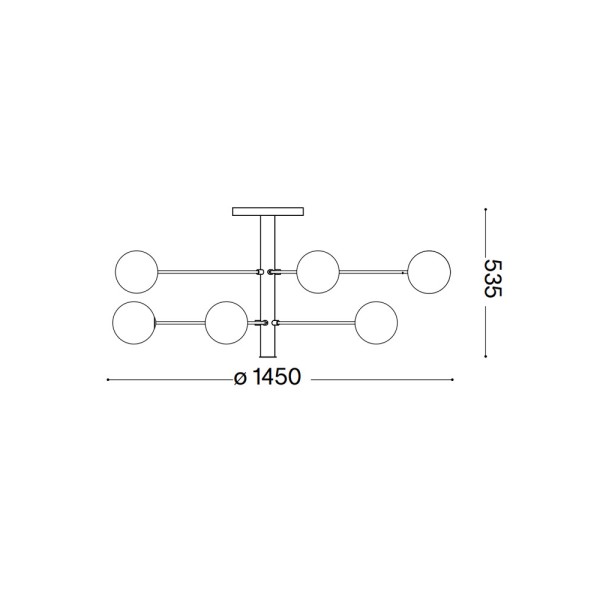 Люстра Ideal Lux 273709 Cosmopolitan G9 12x15W IP20 чорна - фото №2