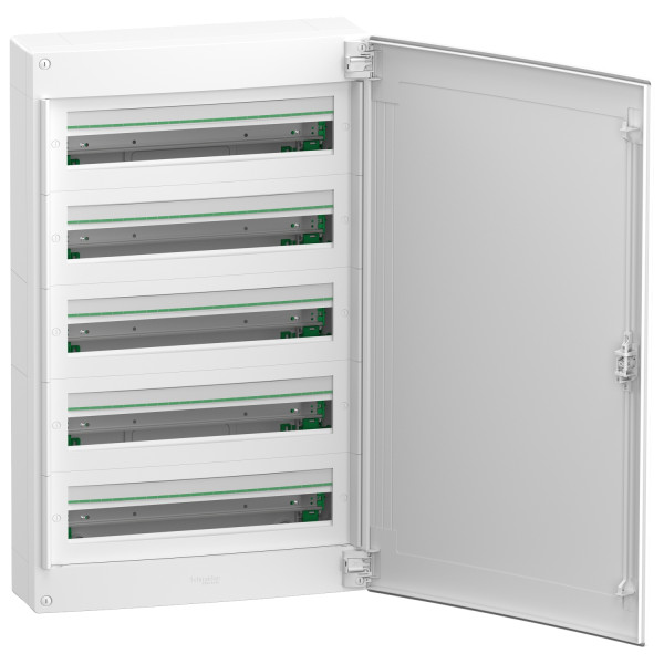 Навесной щит Schneider Electric PrismaSeT XS LVSXQ524 5 рядов 120М белые двери - фото №1