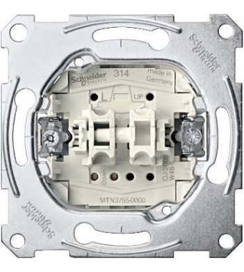 Механизм кнопочного выключателя для рольставен 1-полюс Merten, MTN3755-0000 - фото №1