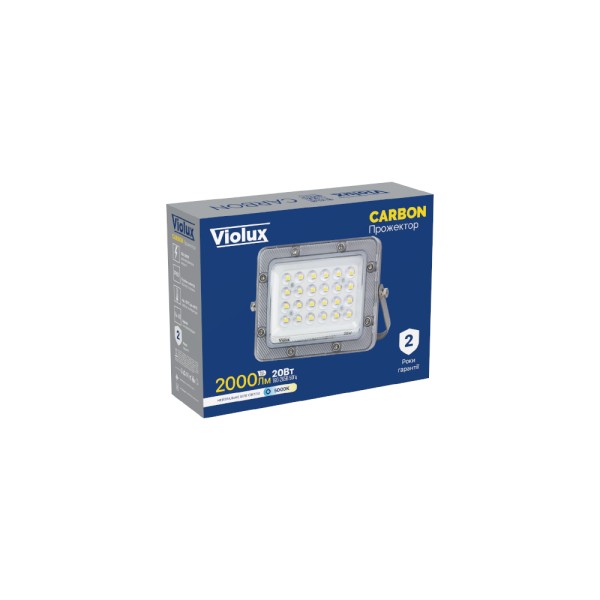 Прожектор LED Violux CARBON 20W 5000K 2000lm IP65 ( 400142 ) - фото №1