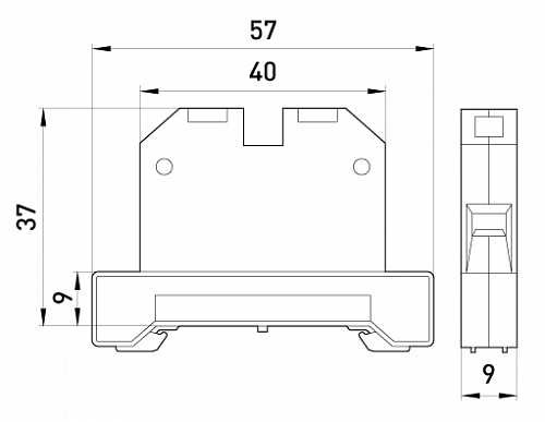 Наборная клеммная колодка заземления E.Next e.tc.z.din.pro.6 на DIN-рейке (p050003) - фото №1