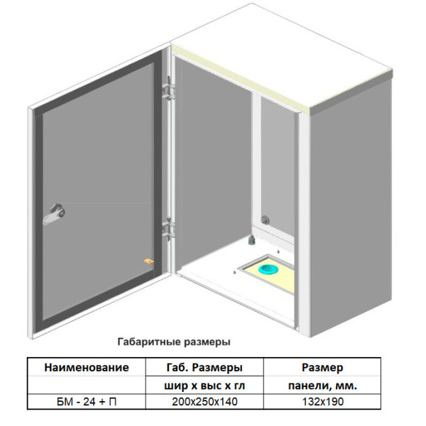 Навесной бокс с монтажной панелью Билмакс Б00029464 БМ-24+П IP54 - фото №4
