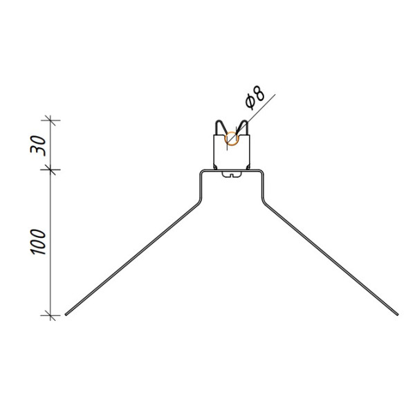 Тримач на кутовий гребінь даху Leo Lightman з тримачем Niro Ni (306133) - фото №1