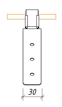Тримач на кутовий гребінь даху Leo Lightman з тримачем Niro Ni (306133) - фото №2