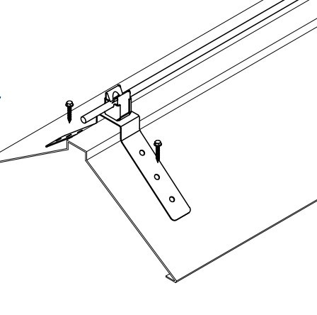 Тримач на кутовий гребінь даху Leo Lightman з тримачем Niro Ni (306133) - фото №4