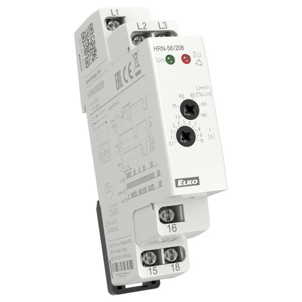 Реле контролю послідовності та випадання фаз HRN-56/208V