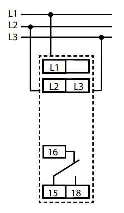 Реле контролю послідовності та випадання фаз HRN-56/208V - фото №1