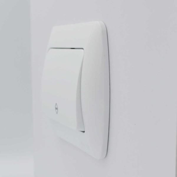 Выключатель ELBI ZIRVE Fixline белый 1кл проходной ( 501-010201-209 ) - фото №1