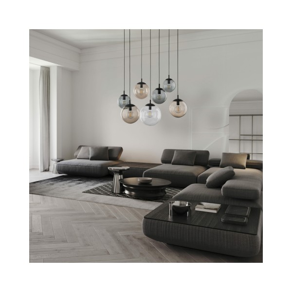 Підвісний світильник TK Lighting 4863 Esme E27 7x15W IP20 Bk - фото №1