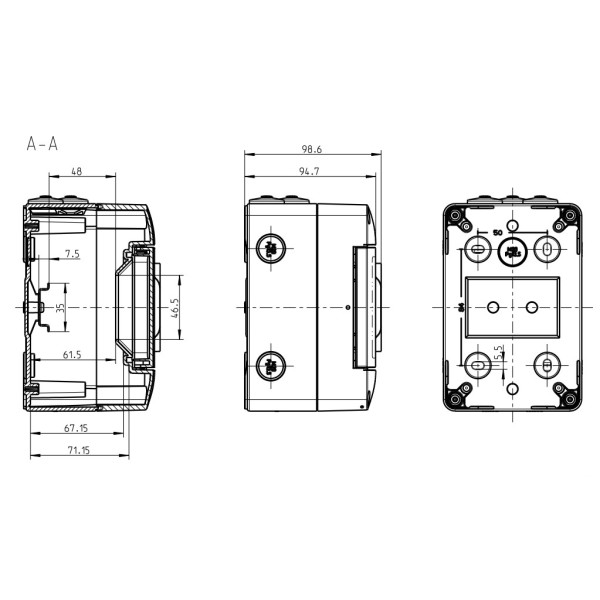 Щит навесной AK 003, под 3 автом. выкл - фото №15