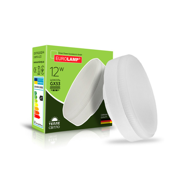 Светодиодная лампочка Eurolamp LED-GX53-1230(N) ECO GX53 12W 3000K 960Lm Белая