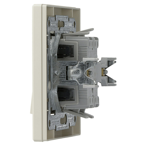 Вимикач 2-клавішний кремовий Asfora, EPH0300123 - фото №2