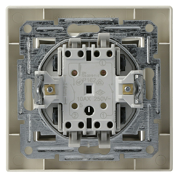 Вимикач 2-клавішний кремовий Asfora, EPH0300123 - фото №3