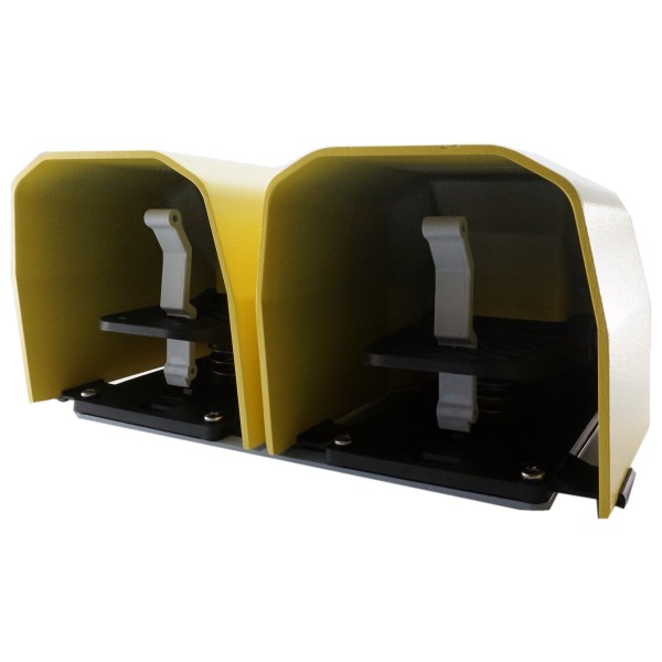 Двойная пластиковая педаль EMAS PDKA22BB10 в алюминиевом кожухе (1НО+1НЗ)+ (1НО+1НЗ) - фото №3