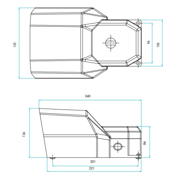 Двойная пластиковая педаль EMAS PDKA22BB10 в алюминиевом кожухе (1НО+1НЗ)+ (1НО+1НЗ) - фото №4