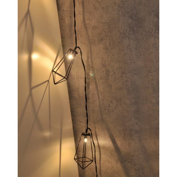 Гирлянда на батарейках Goldlux 312891 Alborg LED 2700K IP20 черная - фото №4