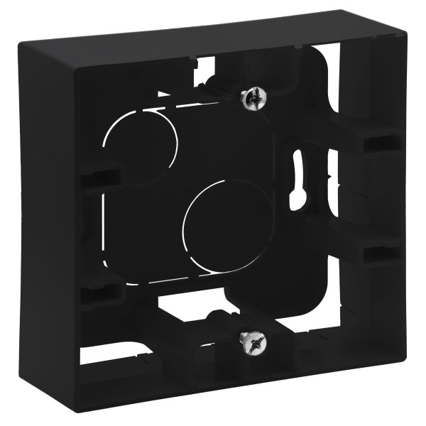 Підрозетник для зовнішнього монтажу Legrand Niloe Step 1-постовий чорний (863597)