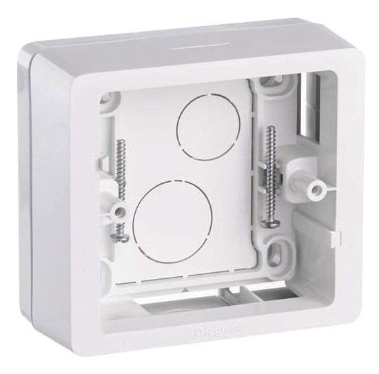 Однопостова коробка Legrand Celiane (080241) для накладного монтажу (білий) - фото №1
