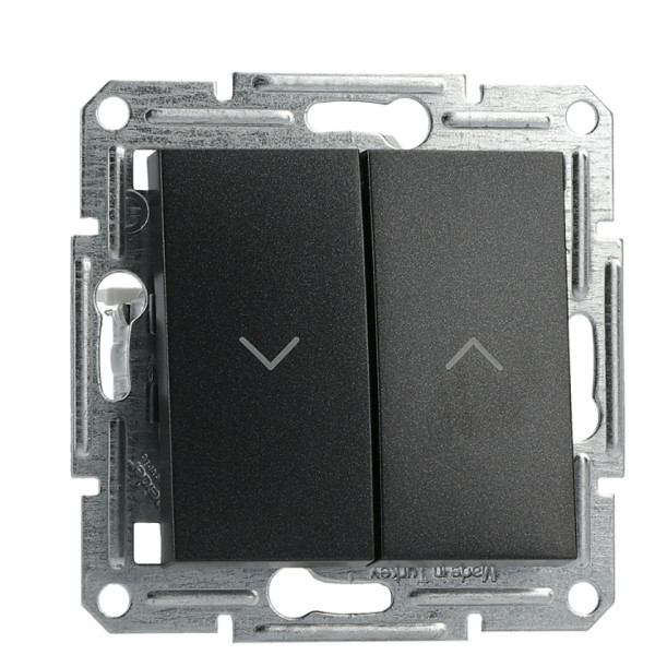 Выключатель для жалюзи без рамки антрацит Asfora, EPH1300171