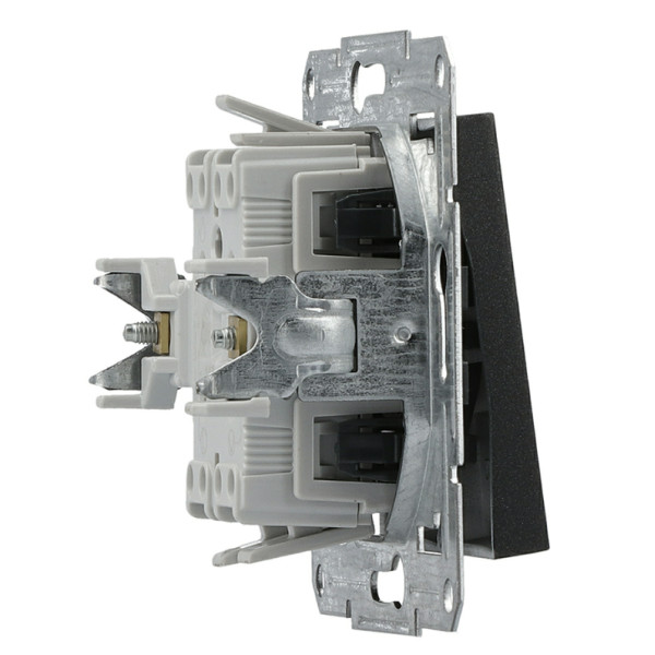 Выключатель для жалюзи без рамки антрацит Asfora, EPH1300171 - фото №2