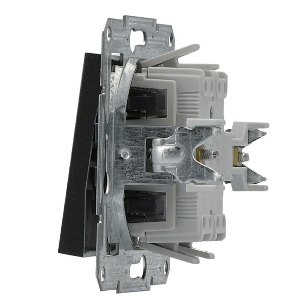 Выключатель для жалюзи без рамки антрацит Asfora, EPH1300171 - фото №4