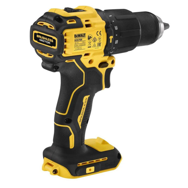 Ударний дриль-шурупокрут безщітковий DeWALT DCD709N XR Li-Ion 18В 65Нм 450-1650 об/хв патрон 13мм - фото №1