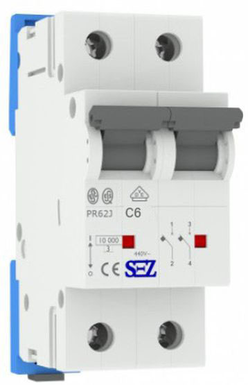 Двухполюсный автомат SEZ 62 JC 6А 2P (PR62JC6А)