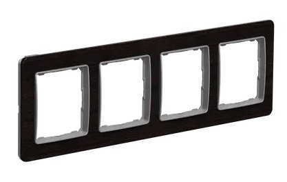 Рамка 4-местная Schneider Electric Sedna Elements венге SDD381804 - фото №1