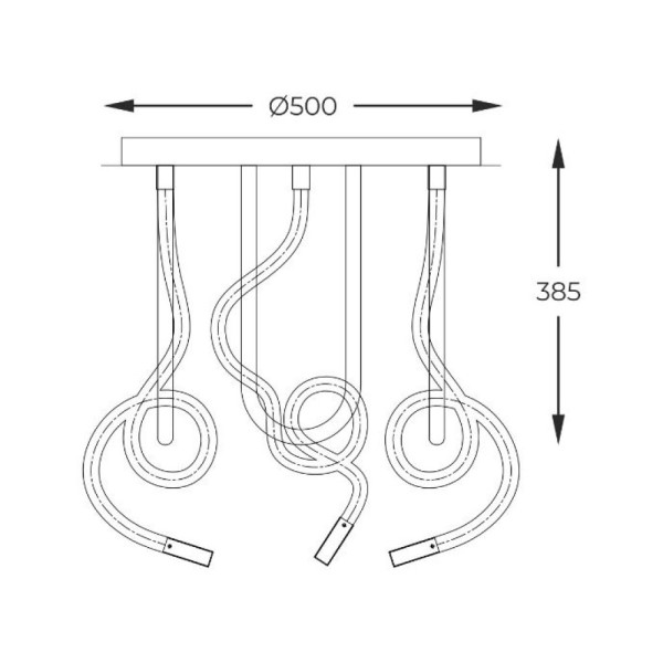 Люстра Zuma Line 2023573-BK Balbo Led 1x45W 3000K-6000K 3850Lm IP20 - фото №1